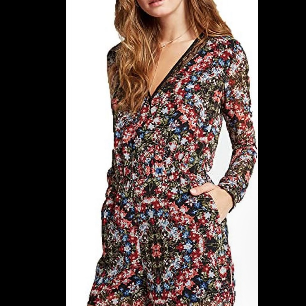 BCBGeneration Multicolored Long Sleeve Wrap Dress